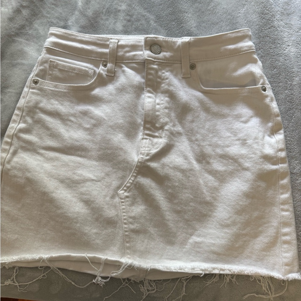 Banana Republic White A-Line Mini Skirt Resort Wear